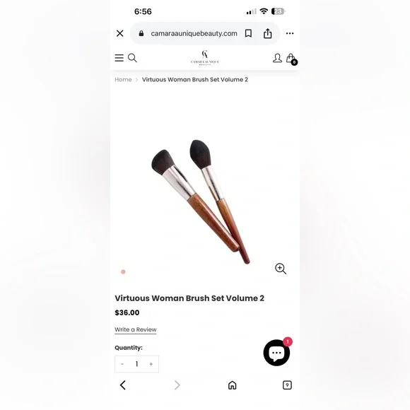 Makeup Brushes with Silver and Wooden Accents - Picture 5 of 5